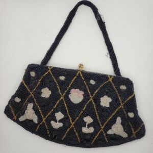Heavily Beaded Vintage Cocktail Bag - Made in Belgium
